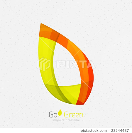 Green concept, geometric design eco leaf 22244487