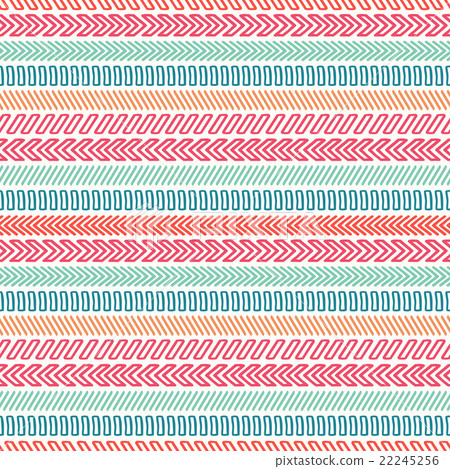 Hand drawn geometric hipster line seamless pattern - Stock Illustration ...