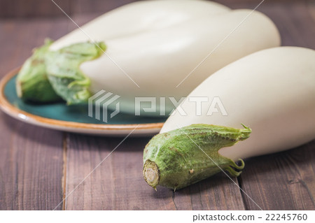 White eggplant in a plate 22245760