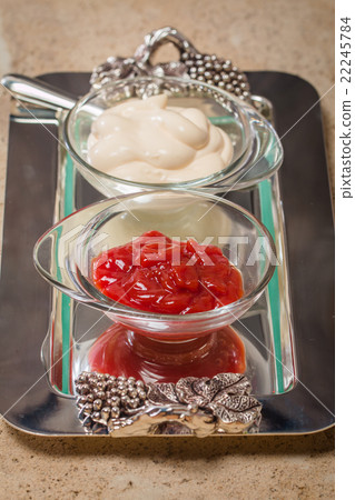 ketchup and mayonnaise 22245784