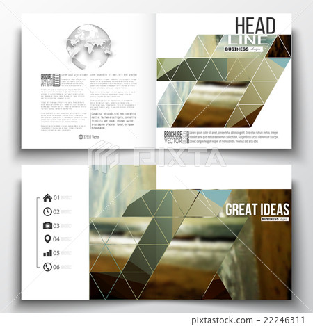 Set Of Annual Report Business Templates For - Stock Illustration ...