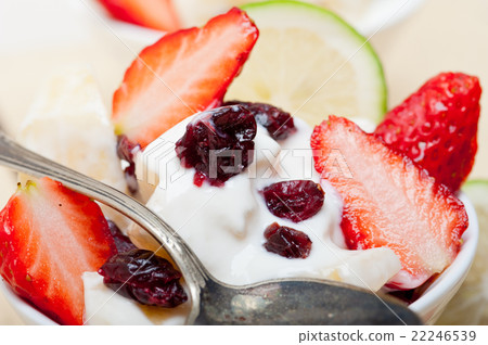 fruit and yogurt salad healthy breakfast 22246539