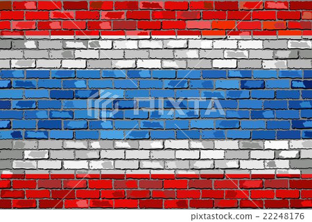 Flag of Thailand on a brick wall 22248176