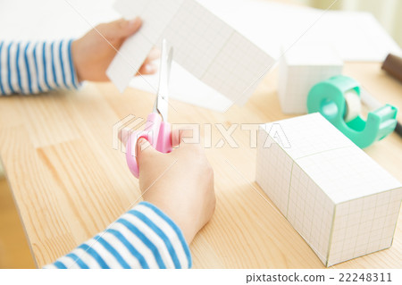 Girls under construction Bird's-eye view parts cut parts cut body parts parts girls elementary school student mathematics 22248311