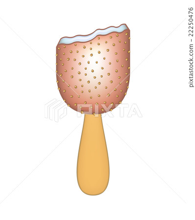 Ice cream covered with nuts on white background 22250476