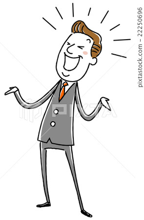 Illustration material: Middle-aged businessman laugh Illustration material: Middle-aged businessman laugh 22250696