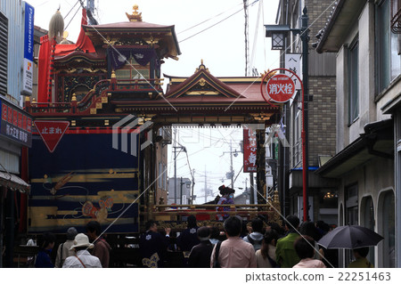 孩子們的歌舞伎在長山浜祭祀的舞台上表演了hikiyama 22251463