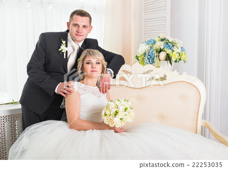 Groom and bride together. Wedding couple. 22253035