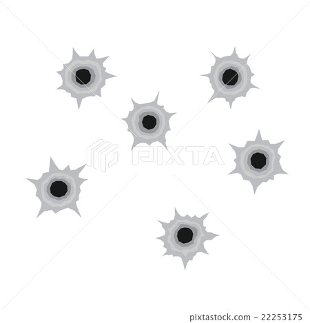 Bullet Holes. Vector Bullet Holes. Vector 22253175