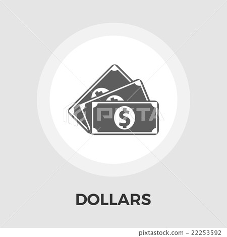 Dollar flat Icon Dollar flat Icon 22253592