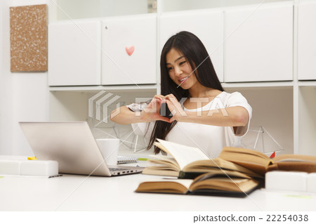 Asian student communicating Asian student communicating 22254038