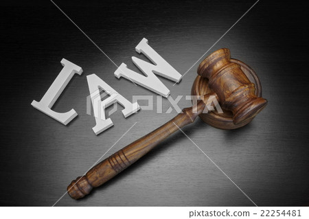 Judges Gavel And Sign Law On Wood Background Judges Gavel And Sign Law On Wood Background 22254481