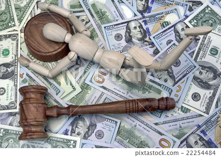 Wooden Human Figurine On The Sound Block Wooden Human Figurine On The Sound Block 22254484