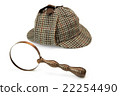 Sherlock Holmes Cap And Vintage Magnifying Glass 22254490