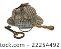 Sherlock Holmes Cap, Magnifying Glass And Key 22254492