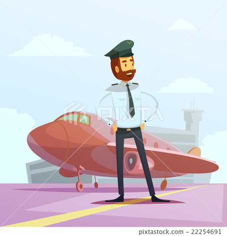 Pilot Cartoon Illustration  22254691