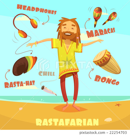 Rastafarian Character Illustration  22254703