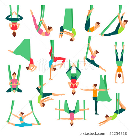 Aero Yoga Decorative Icons Set 22254818