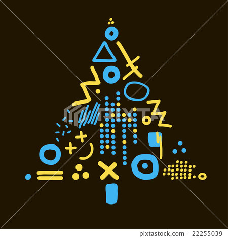 Vector card with abstract christmas tree - Stock Illustration [22255039 ...