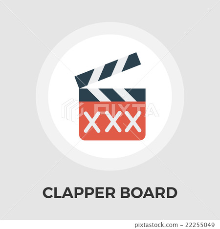 Adult movie clapper flat icon - Stock Illustration [22255049] - PIXTA