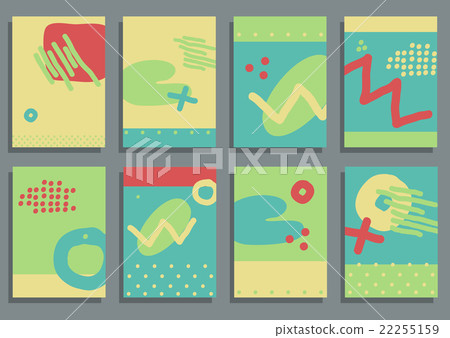 Set of Vintage Creative Cards with Hand Drawn - Stock Illustration ...