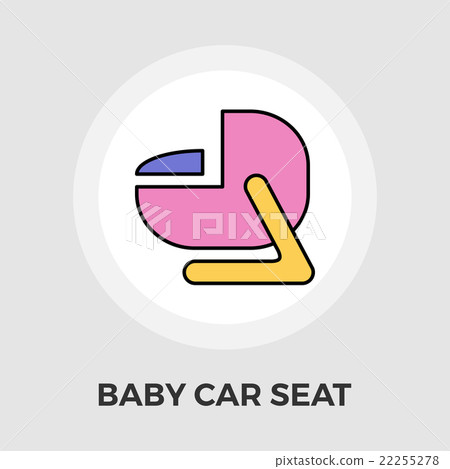 Child Car Seat Flat Icon Child Car Seat Flat Icon 22255278