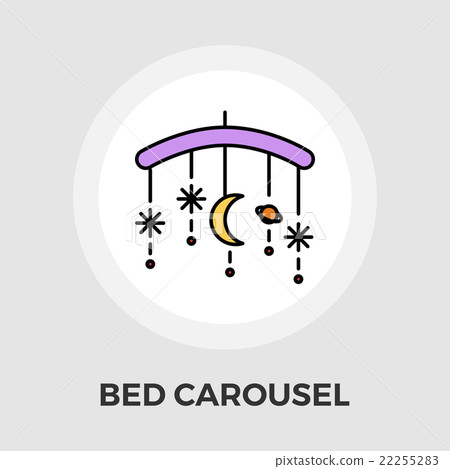 Bed carousel flat icon 22255283
