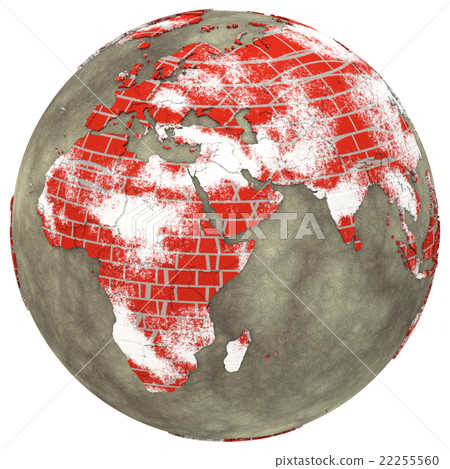 EMEA on brick wall Earth 22255560