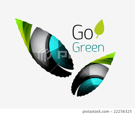 Go green abstract nature logo - Stock Illustration [22256325] - PIXTA