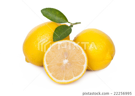 Fresh lemon isolated on white background 22256995