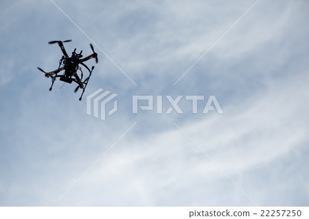 flying drone with camera on the sky 22257250