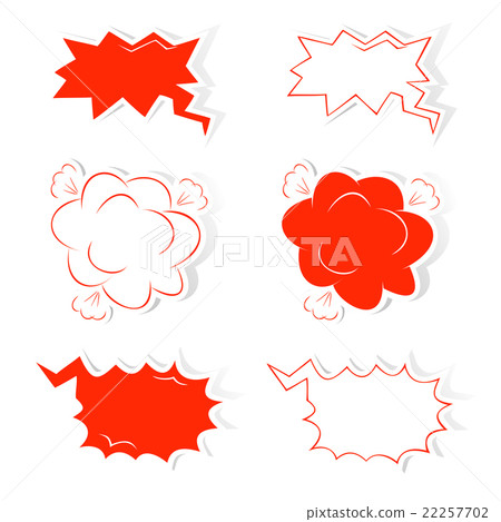 Hand drawn comic speech and thought bubbles set.  22257702