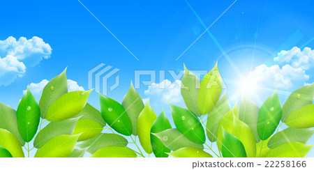 Leaf fresh green landscape background - Stock Illustration [22258166 ...