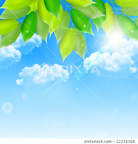 Leaf fresh green landscape background - Stock Illustration [22258168 ...