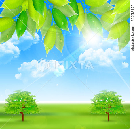 Leaf fresh green landscape background - Stock Illustration [22258175 ...