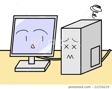 Broken personal computer 22258229