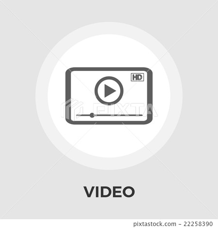 Video player vector flat icon 22258390