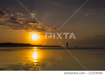 夕陽下散步 夕陽下散步 22258400