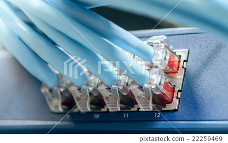 Gigabit switch with cables 22259469