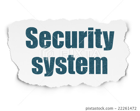 Protection concept: Security System on Torn Paper Protection concept: Security System on Torn Paper 22261472