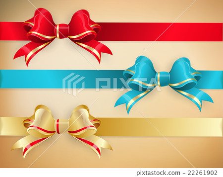 Set of gift bows with ribbons. EPS 10 Set of gift bows with ribbons. EPS 10 22261902