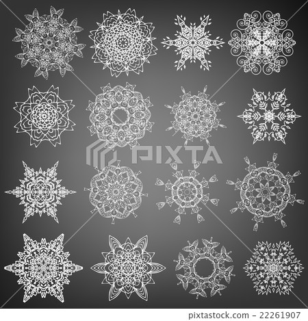 Set of vector snowflakes. EPS 10 Set of vector snowflakes. EPS 10 22261907