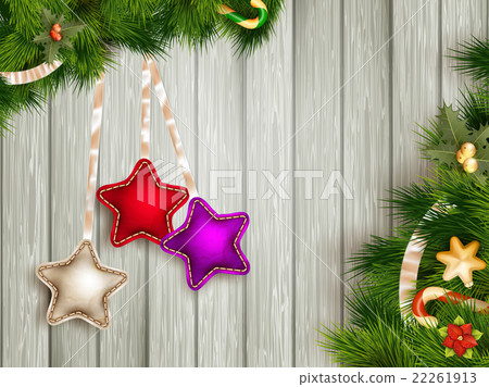 Christmas decoration with fir branches. EPS 10 Christmas decoration with fir branches. EPS 10 22261913