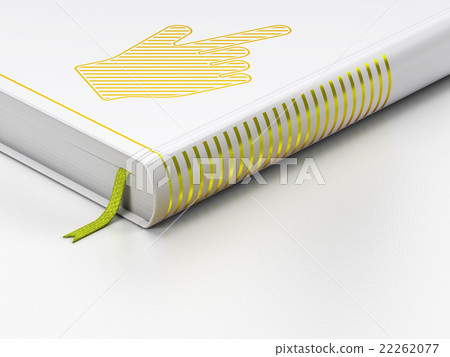 Advertising concept: closed book, Mouse Cursor on 22262077