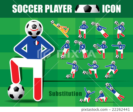 SOCCER FOOTBALL PLAYER ICON VECTOR SOCCER FOOTBALL PLAYER ICON VECTOR 22262441