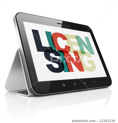 Law concept: Tablet Computer with Licensing on 22263234