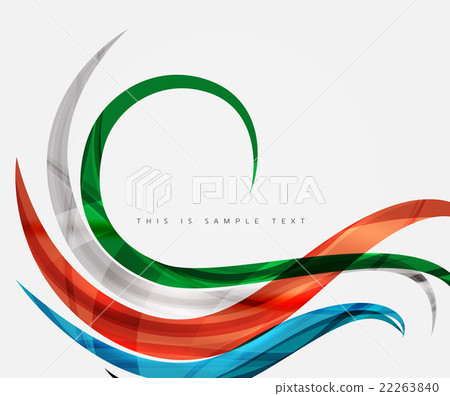 Colorful stripes wave composition, business Colorful stripes wave composition, business 22263840
