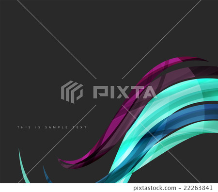 Colorful stripes wave composition, business 22263841