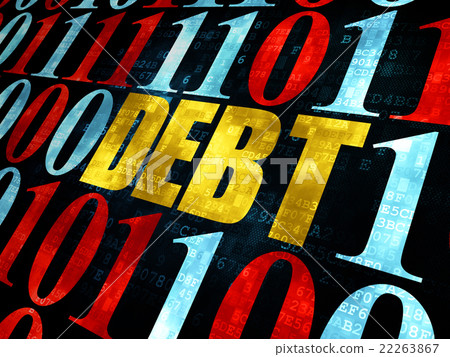 Business concept: Debt on Digital background Business concept: Debt on Digital background 22263867