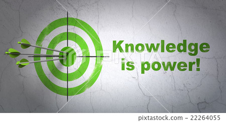 Education concept: target and Knowledge Is power 22264055